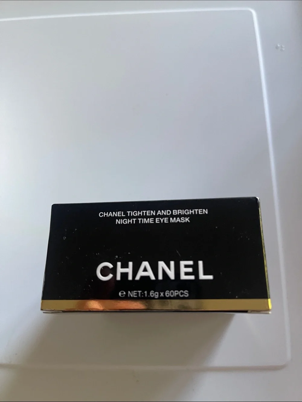 CHANEL Black & Gold Night Eye Mask Set